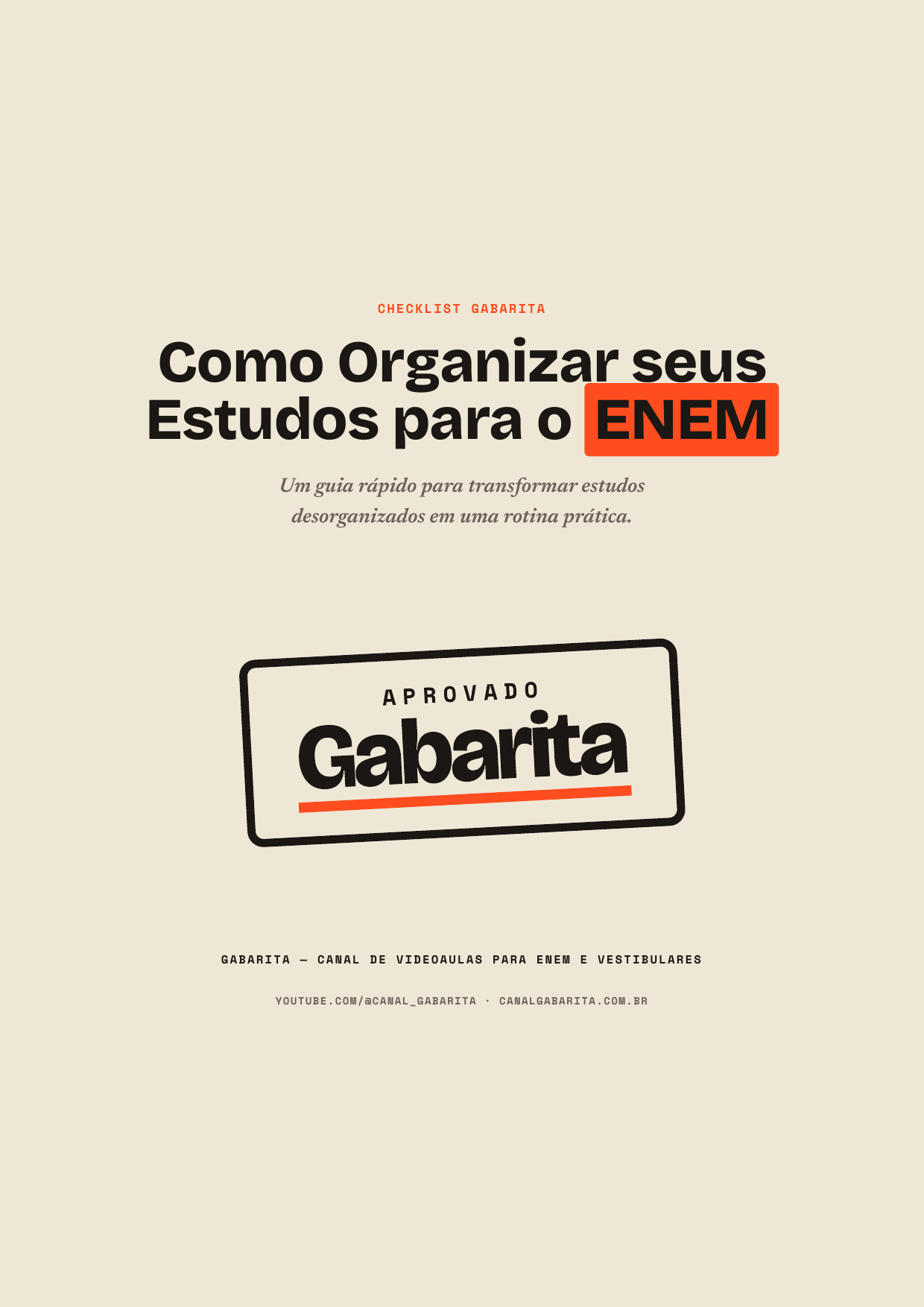 Capa do Checklist Gabarita